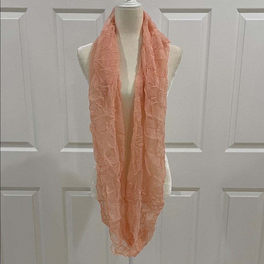 Carolina Amato Chic Coral Pink Infinity Scarf NWOT
